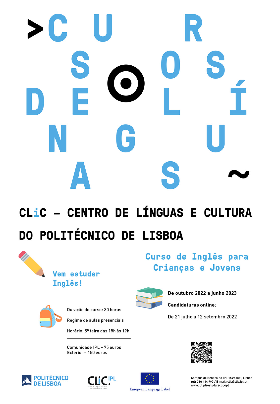 Curso de Inglês para crianças e jovens