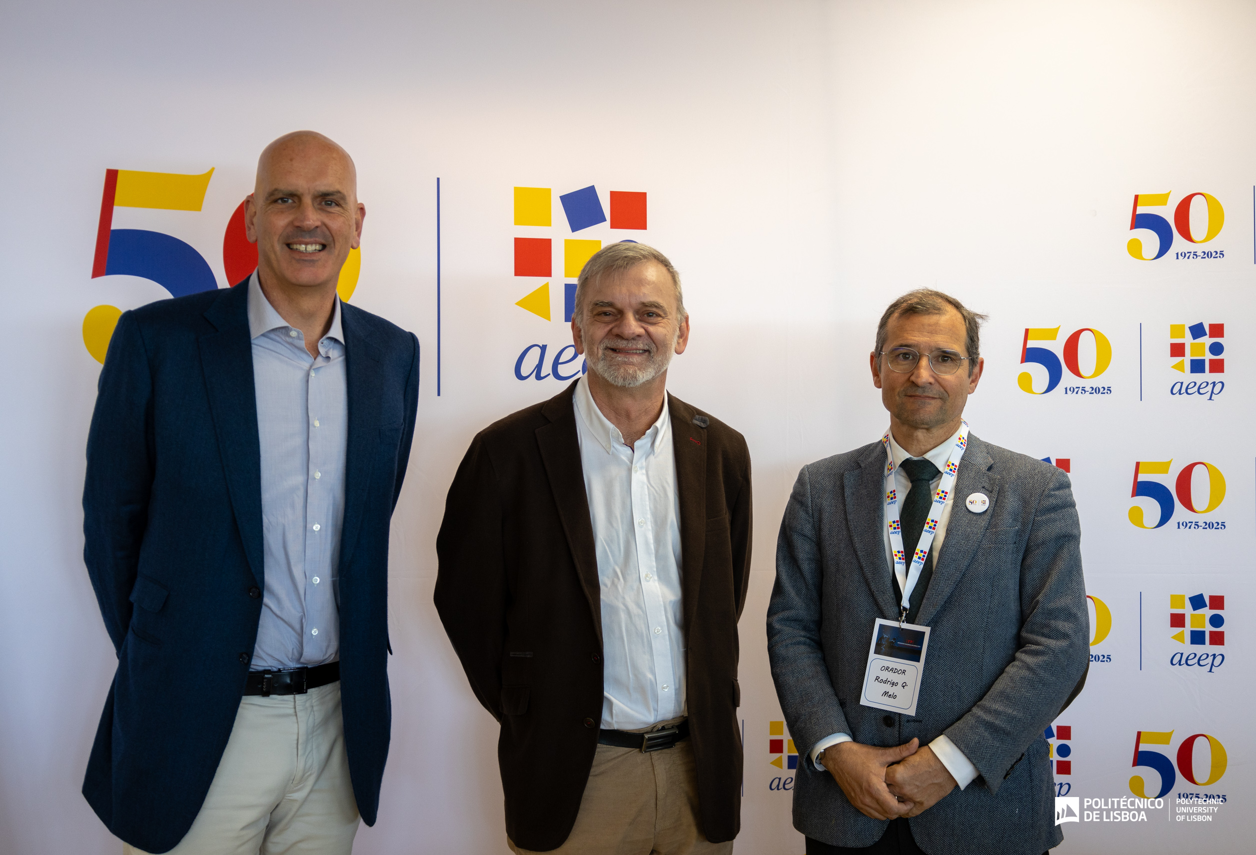 Samuel Rego (Presidente da ESD), António Belo (Presidente do IPL), Rodrigo Q. Melo (Orador)