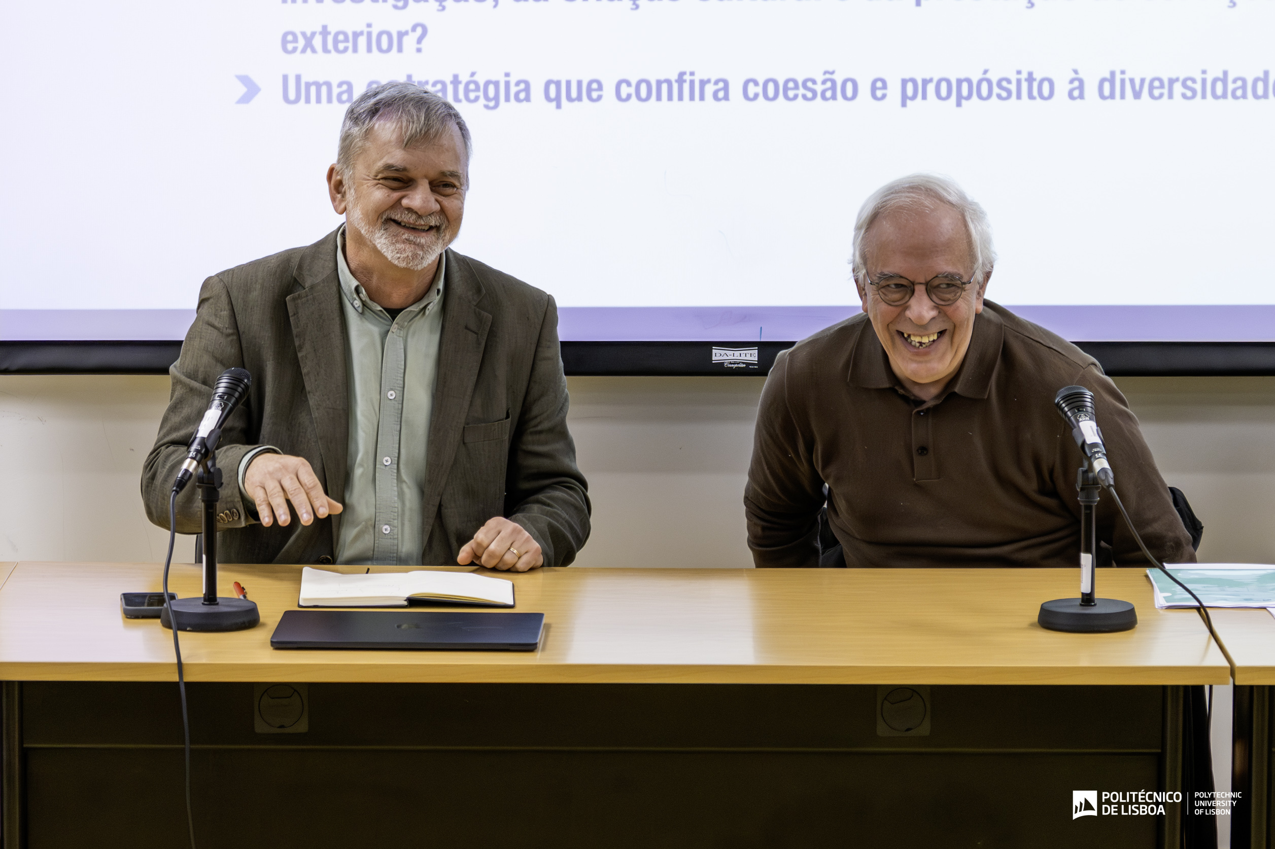 Presidente do Politécnico, António Belo e Presidente do Conselho Geral do IPL, David Justino