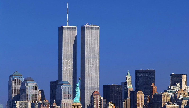 Fotografia das Torres Gémeas em Nova York