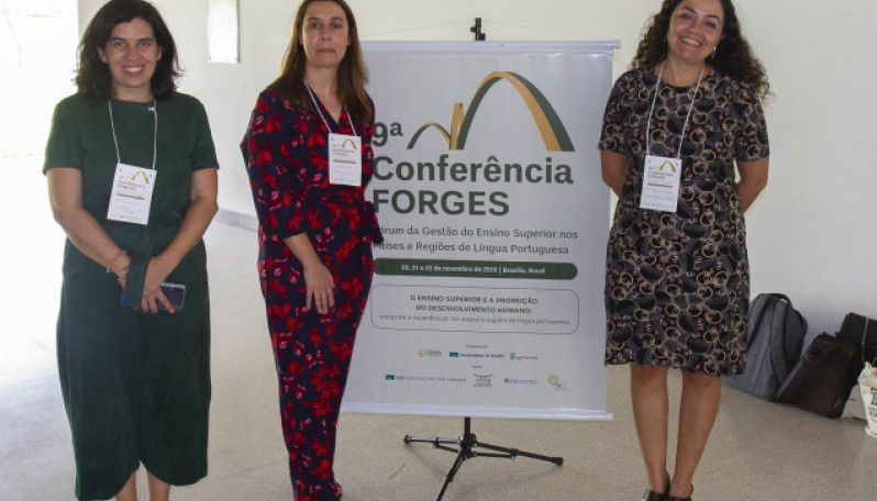 Rute Borrego, Patrícia Almeida e Vanessa Glória na Forges, em Brasília